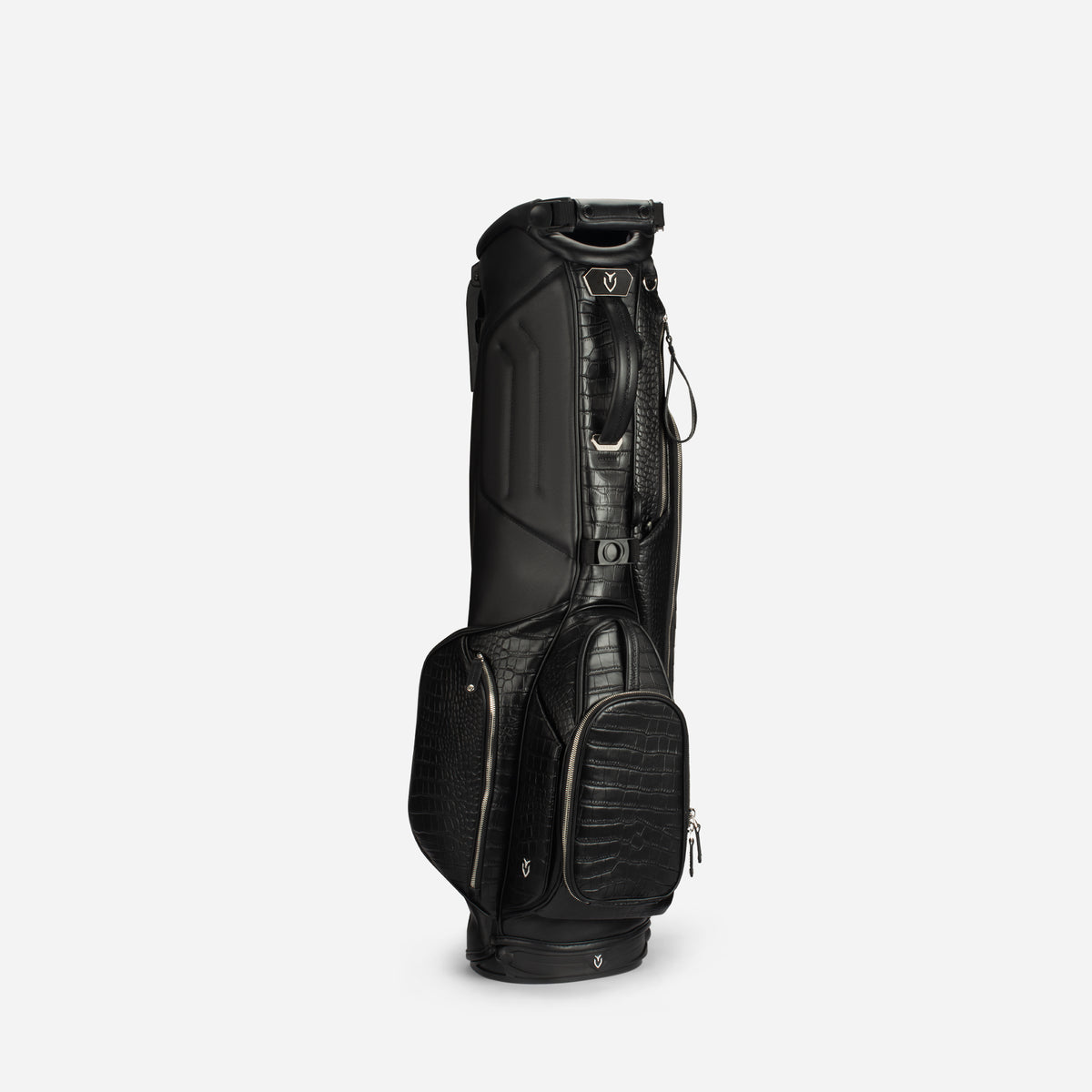 Sunday IV Croc Black Leather Stand